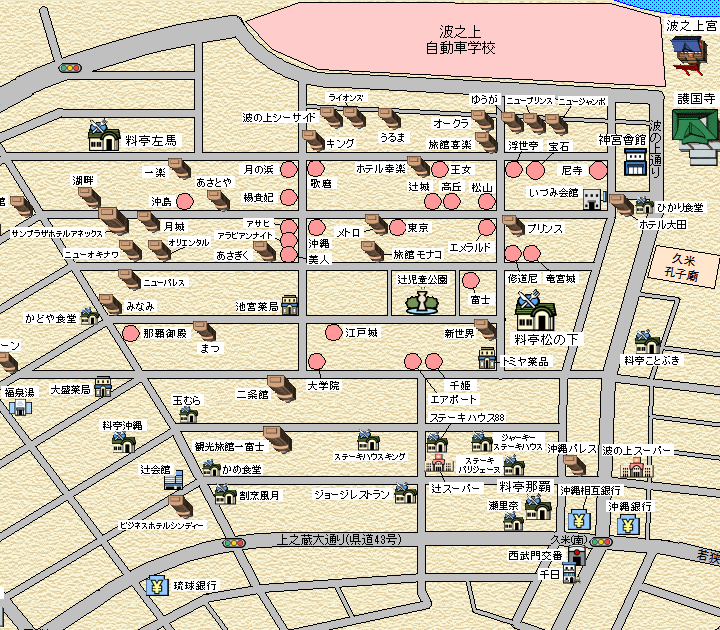 1983年の辻トルコ風呂MAP
